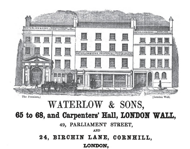 Waterlow and sons imprimerie londres