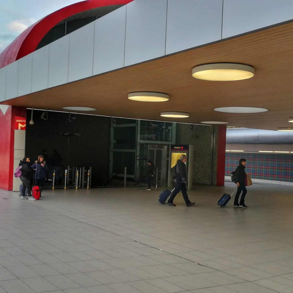 The car rental agencies at Lisbon Airport are located 150 metres after the metro station.