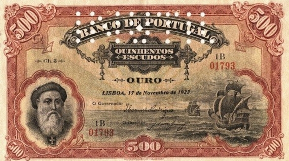 500 escudos falsificados por Alves dos Reis
