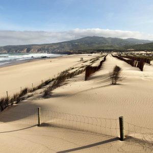 Guincho beach between Cascais and Sintra is the best beach for surfing in Lisbon