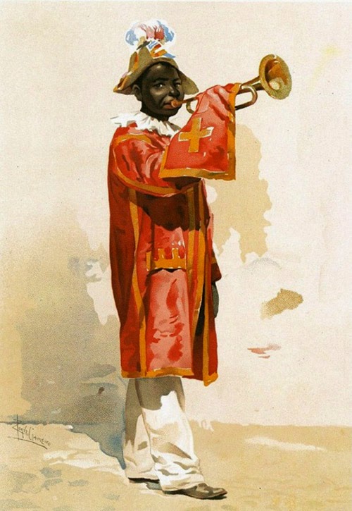 O preto de São Jorge durante a cerimónia do Corpus Christi