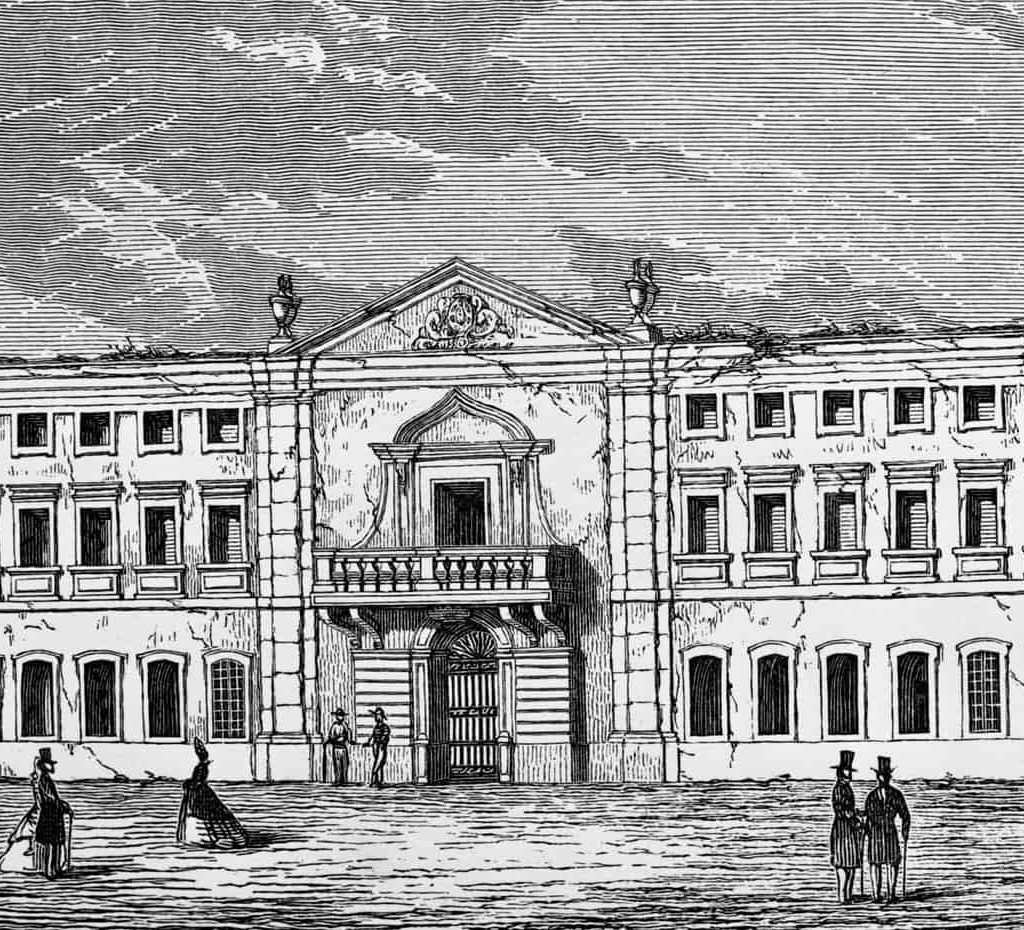 Palácio da Inquisição de Lisboa após o terramoto de 1755