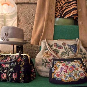 Vintage shop with second hand clothes in the city centre of Lisbon in the Baixa district