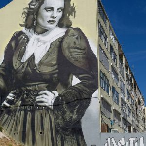 Giant street art by Odeith in Amadora, a suburb of Lisbon