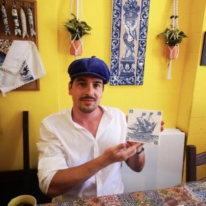 paint your own tile next to the museum