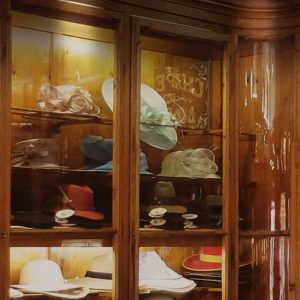 Historic hat shop in Lisbon on the Rossio Dom Pedro IV square selling high quality hats