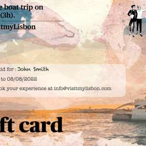Gift card from Lisbon with the boat trip on river tagus