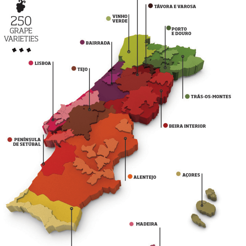 Map of Wines of the Lisbon Region and Portugal