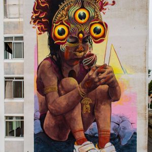 Gleo, street artist in the Marvila district of Lisbon