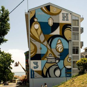 Hazul, street artist in the Marvila district of Lisbon
