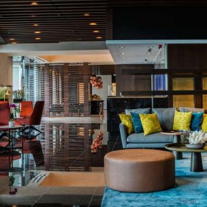 Lobby of a 5 star hotel for a company seminar or team building in Lisbon
