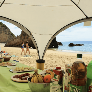 Day at a secluded beach in Serra da Arrabida near Lisbon with fun activities, buffet and lots of fun