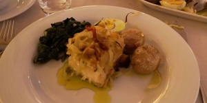 Typical Portuguese dish at the Laurentina restaurant where you can eat the best cod in Lisbon