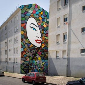 LS, street artist in the Marvila district of Lisbon