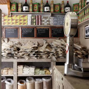 Historic delicatessen located near Rossio Lisbon offering cheese, cold cuts, pata negra, Portuguese sardines