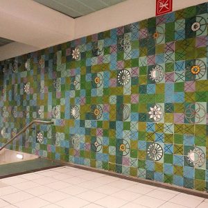 Tiles in the Rossio metro, by the artist Maria Keil