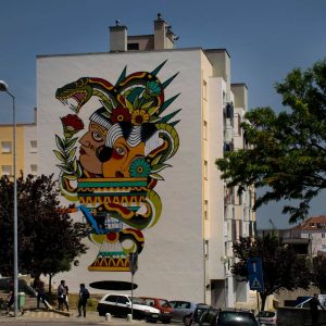 Miguel Brum, street artist in the Marvila district of Lisbon