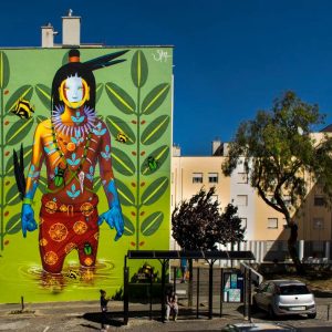 Steep Aeon, street artist in the Marvila district of Lisbon
