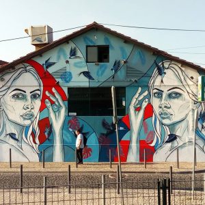 Mural by Jacqueline de Montaigne for the Brazilian bar Boteco da Dri in Lisbon