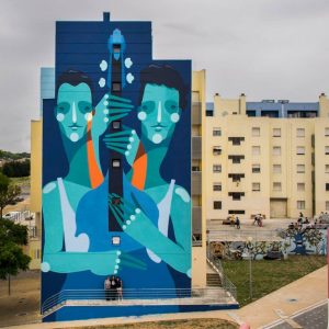 Zesar Bahamonte, street artist in the Marvila district of Lisbon