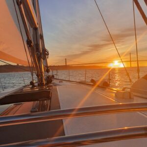 Sailing boat is the best way to cruise on the river and ocean in lisbon