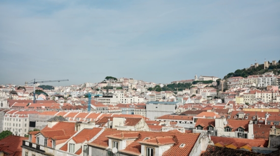 Impresionante vista panorámica desde un mirador de Lisboa